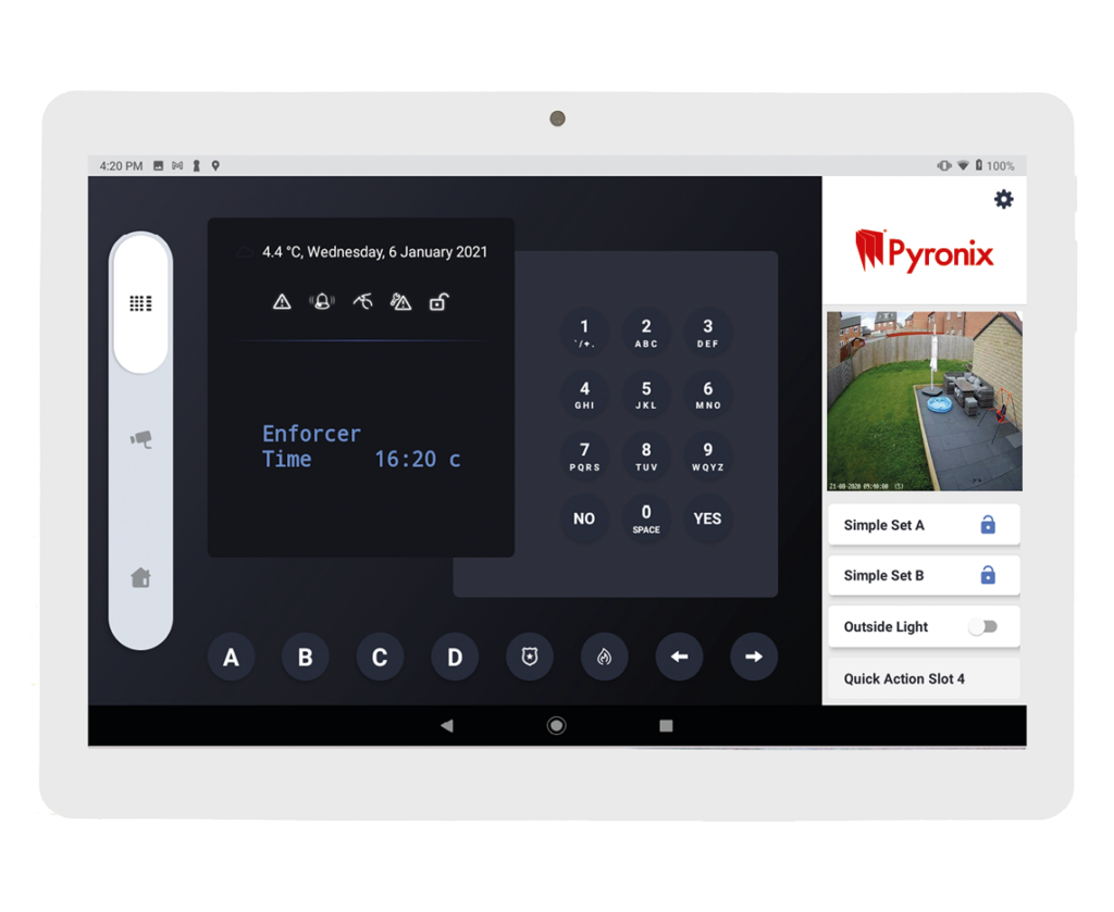 Pyronix Android Tablet Screens